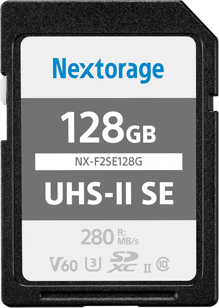 Nextorage 128GB UHS-II V60 SDXC Memory Card Max Read Speed 280MB/s